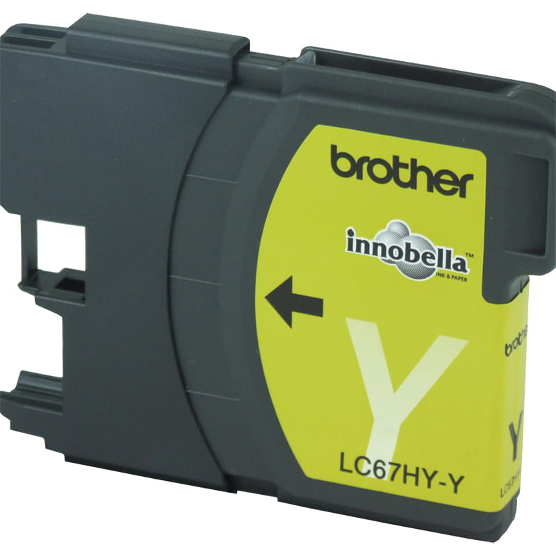 brother lc-67hy high yield yellow ink cartridge