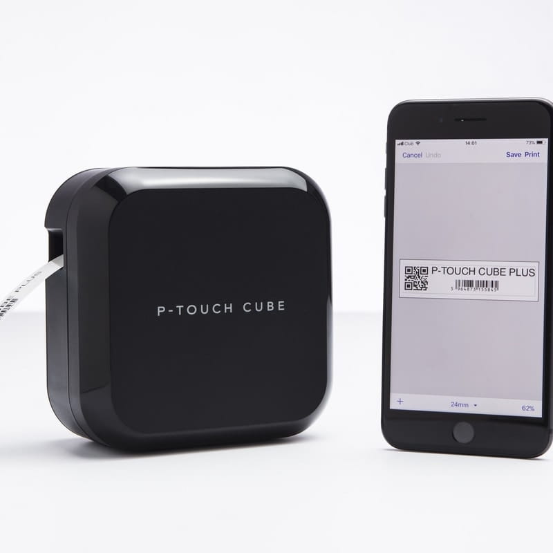 pt-p710bt design and print label on mobile phone