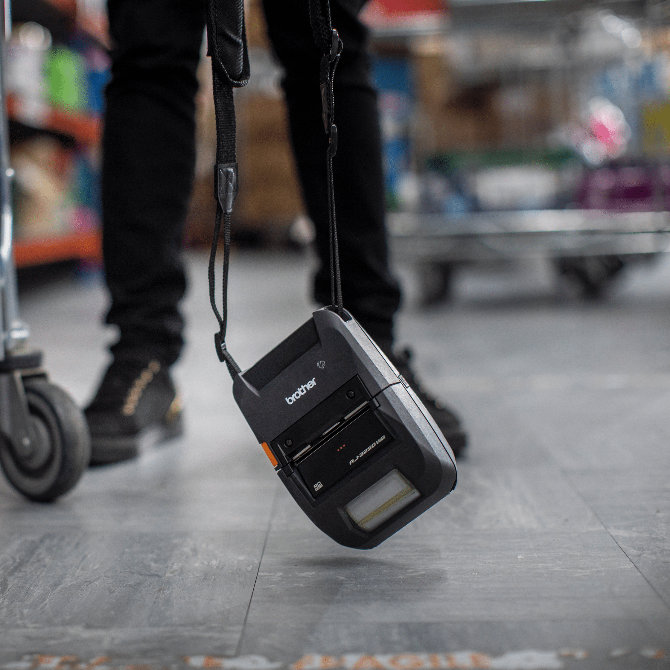 portable printer brother rj-3250wb falling to the floor