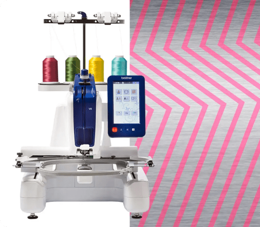 Brother VR on red zigzag background