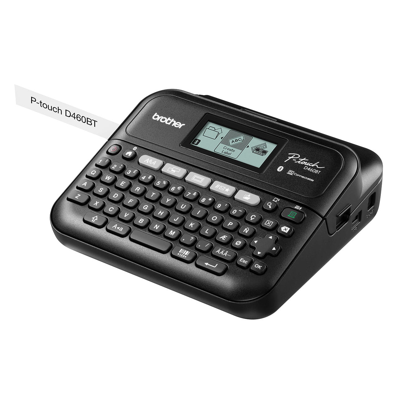 Brother PT-D460BT Label Printer (Label Maker) Left Side View